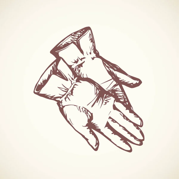 Handschoenen. Vector tekening — Stockvector