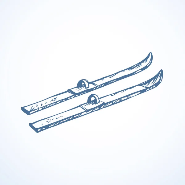 Esquiar. Dibujo vectorial — Archivo Imágenes Vectoriales