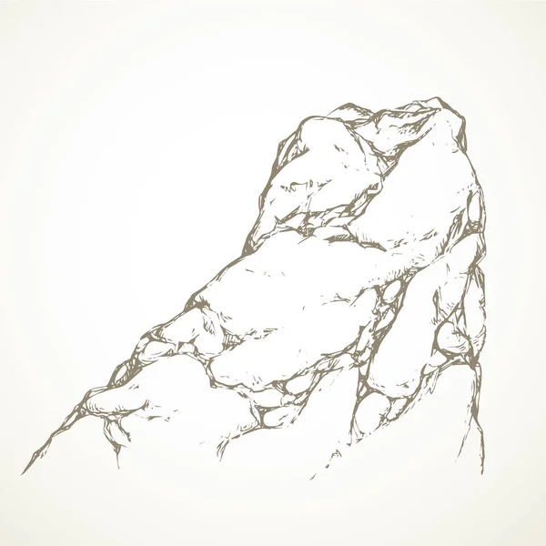 Cliff. Dessin vectoriel — Image vectorielle