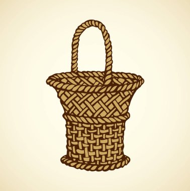 Vektör resim wickerwork sepeti