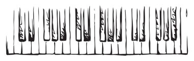 Piano Keys. Vector drawing clipart
