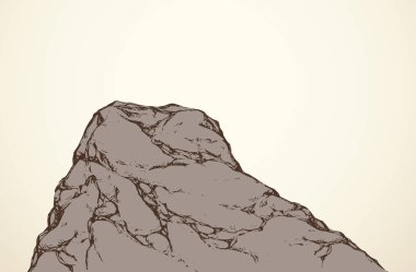 Cliff. Vektör çizim