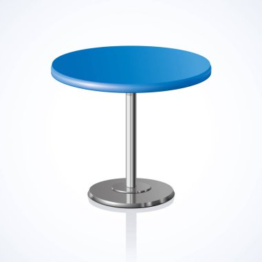 Yuvarlak masa. Vektör çizim