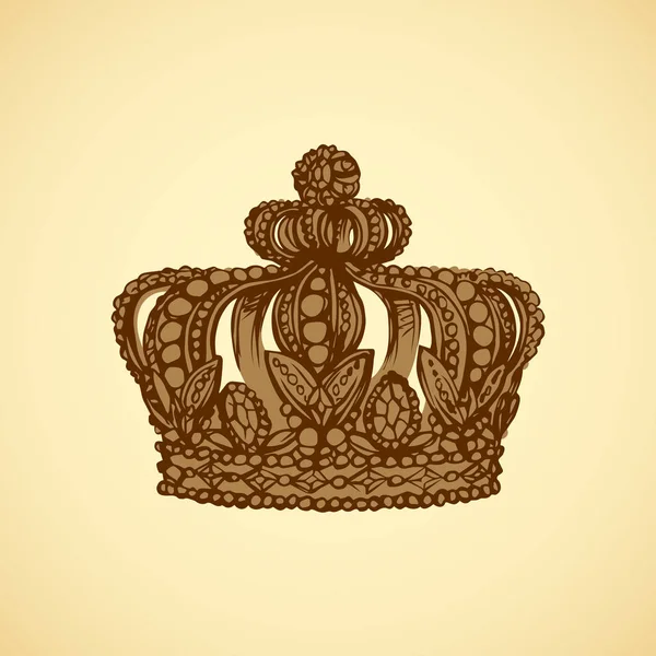 Crown. Dibujo vectorial — Vector de stock