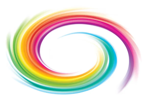 Fondo vectorial del espectro espiral del arco iris — Vector de stock