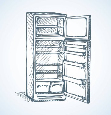 Buzdolabı. Vektör çizim