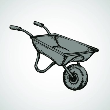 El arabası. Vektör çizim