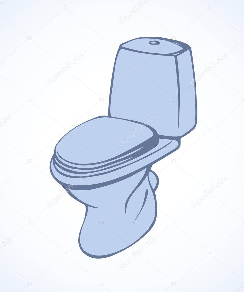 Toilet. Vector drawing