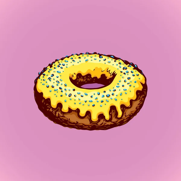 Donut. Dibujo vectorial — Vector de stock