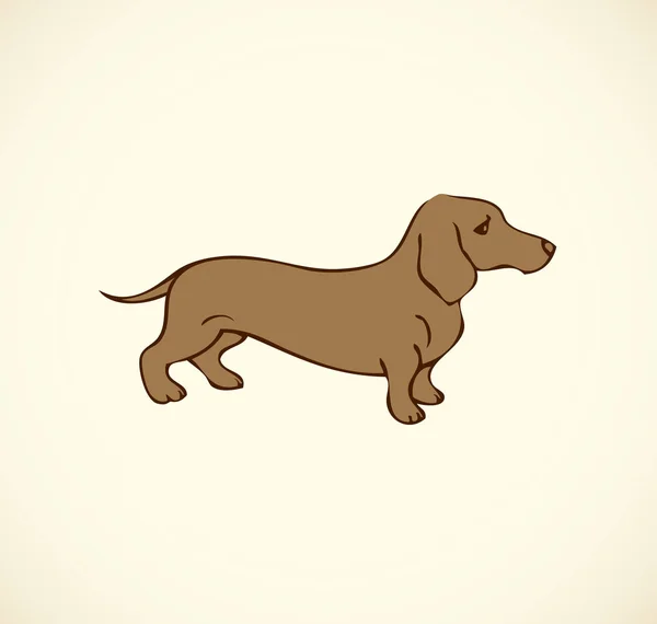 Рисунок векторного контура. Чистые собаки и дворняги — стоковый вектор