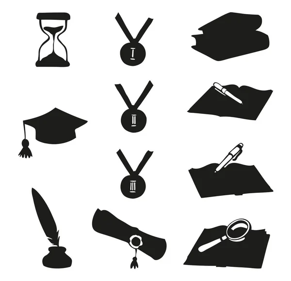 Vector graphic symbols of education — Stock Vector