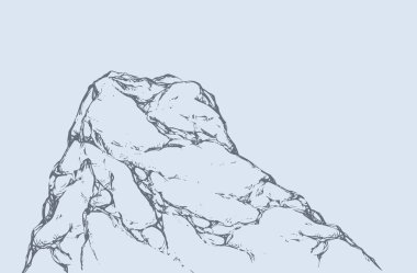 Cliff. Vektör çizim