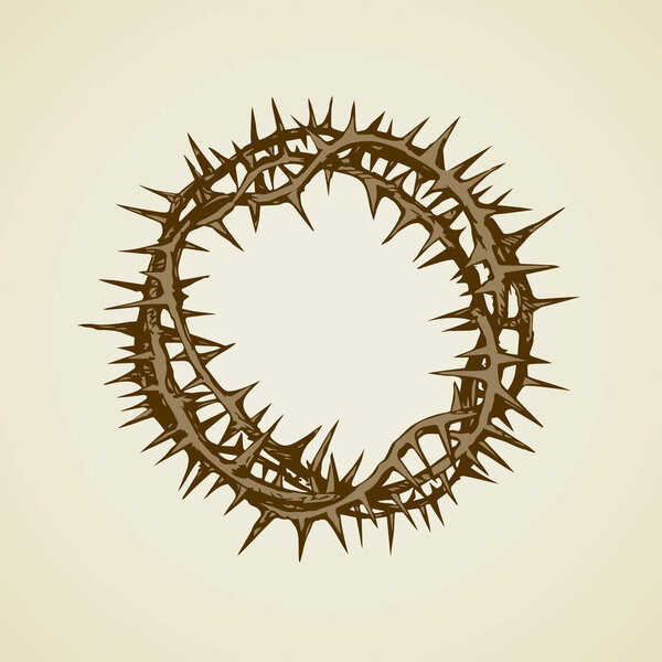 Crown of Thorns. Vector drawing