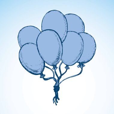 Şişme balon. Vektör çizim