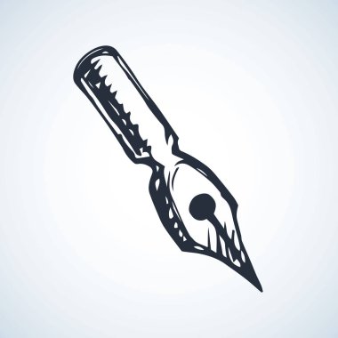 Tip of pen. Vector drawing clipart