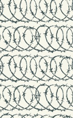 Dikenli tel. Vektör çizim