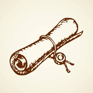 Vektör çizim. Mühür ile kaydırma