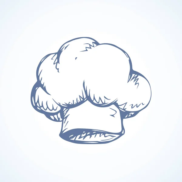 Cozinheiro de chapéu. Desenho vetorial — Vetor de Stock