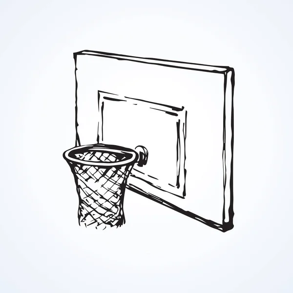 バスケット ボール バスケット。ベクトル描画 — ストックベクタ