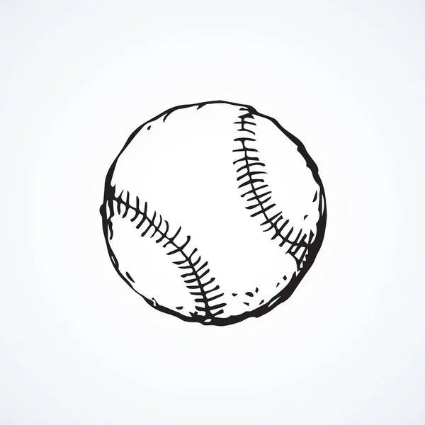 Baseball boll. Vektorritning — Stock vektor