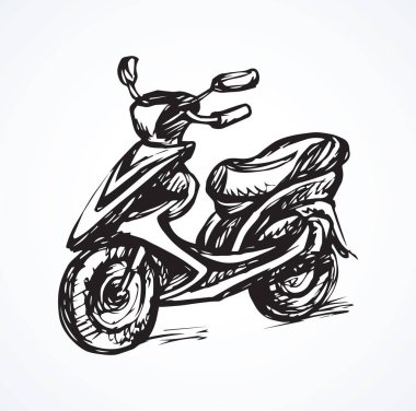 Motosiklet. Vektör çizim
