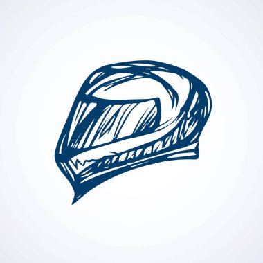 Motosiklet kask. Vektör çizim