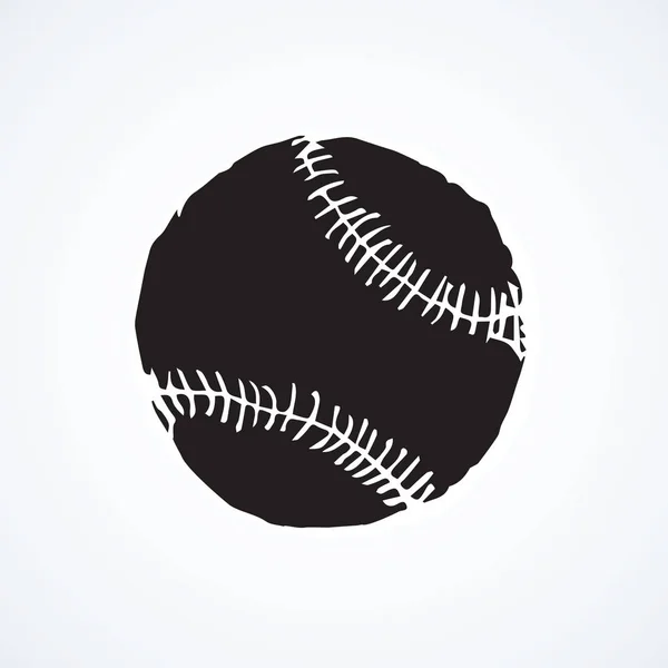 Bola de basebol. Desenho vetorial — Vetor de Stock