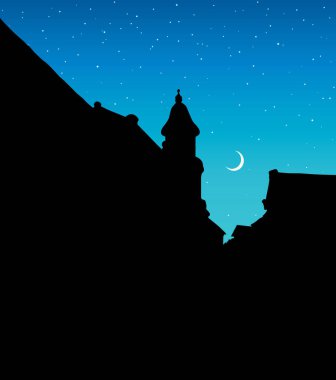 Şehir sokak. Vektör çizim