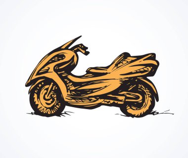 Motosiklet. Vektör çizim