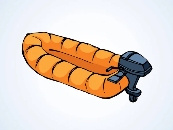 Dinghy. Dibujo vectorial — Archivo Imágenes Vectoriales