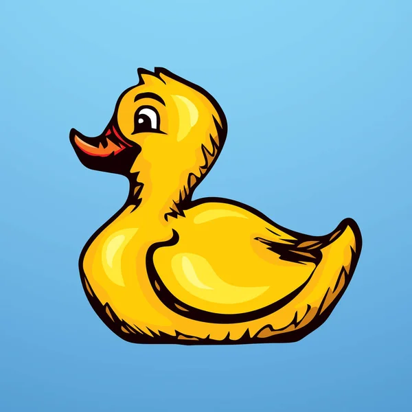 Gumowe Ducking. Wektor rysunek — Wektor stockowy