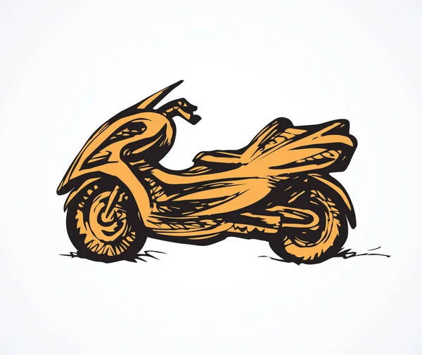 Une moto. Dessin vectoriel — Image vectorielle