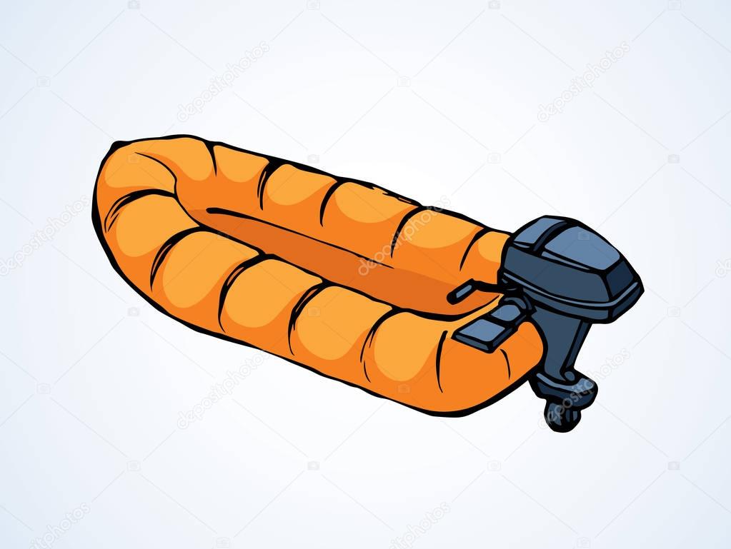 Dinghy. Vector drawing