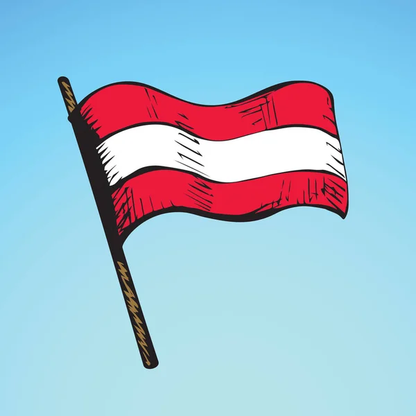 Flagge zeigen. Vektorzeichnung — Stockvektor