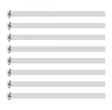 Vektör piyano sheet music