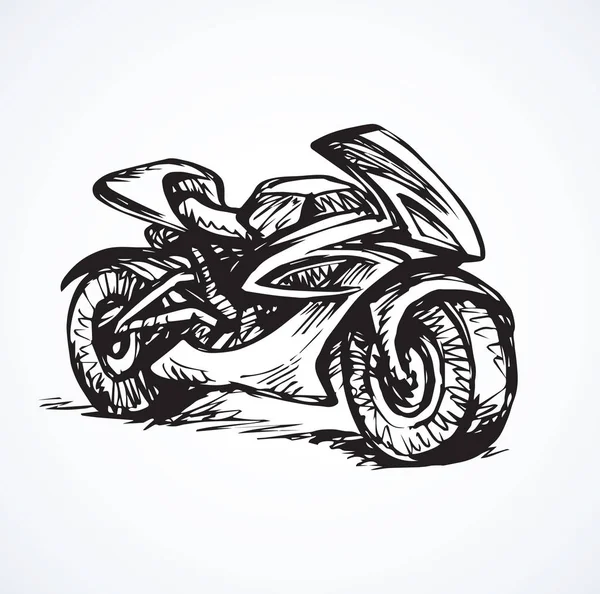 Une moto. Dessin vectoriel — Image vectorielle