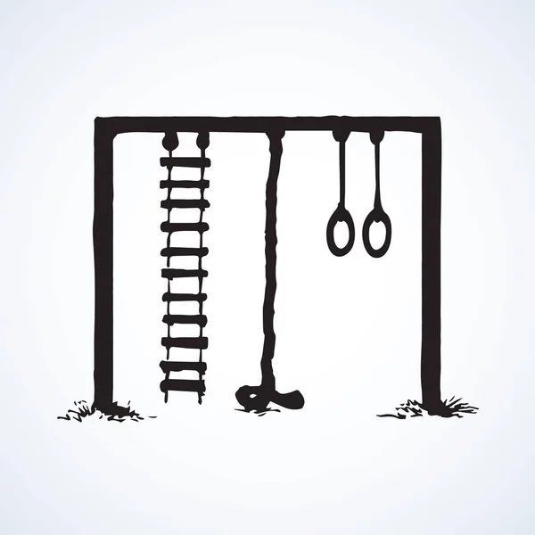 Vector drawing. Playground — Stock Illustration Vector drawing. Playground Stock Illustration
