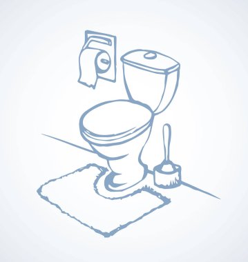 Tuvalet. Vektör çizim