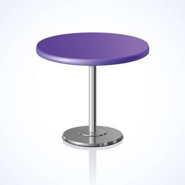 Yuvarlak masa. Vektör çizim