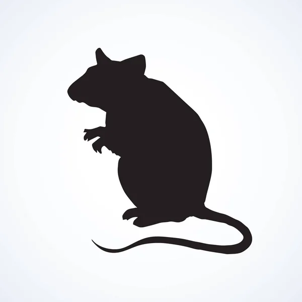 Ratón. Dibujo vectorial — Vector de stock