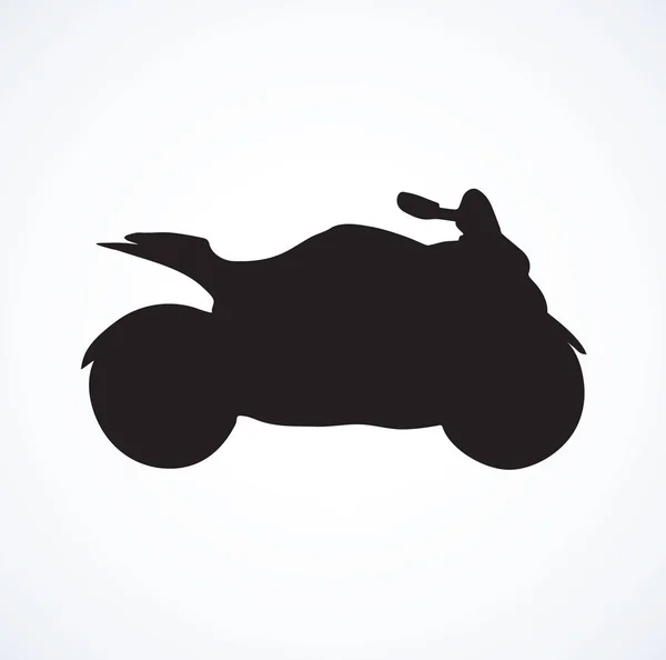 Una motocicleta. Dibujo vectorial — Vector de stock