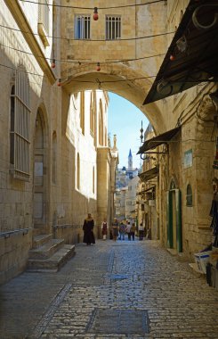 Street Via Dolarosa. Jerusalem. Israel clipart