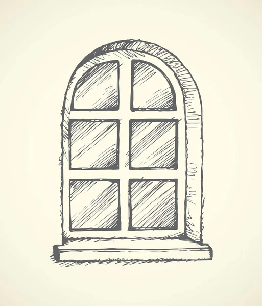 Fönster. Vektorritning — Stock vektor