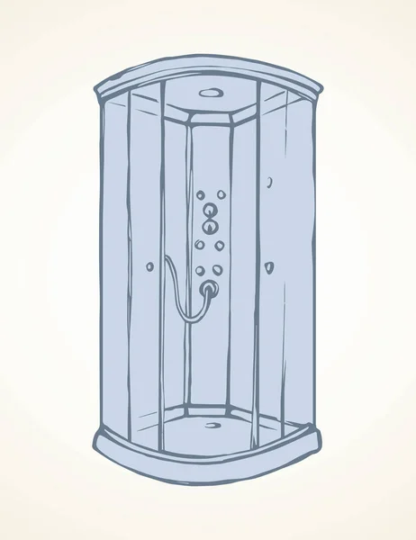 Cabine de douche. Dessin vectoriel — Image vectorielle