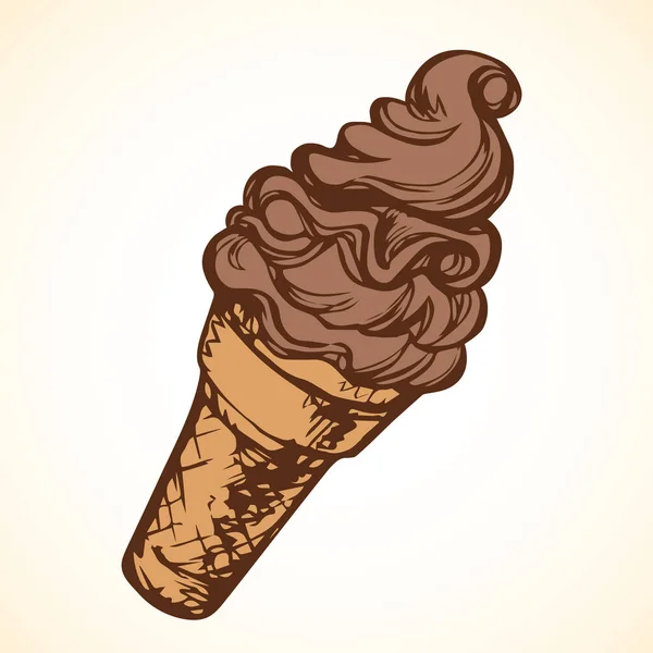 Ice cream. Wektor rysunek — Wektor stockowy