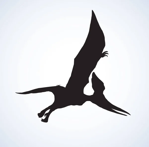 Pterodactyl. Vector tekening — Stockvector