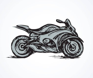 Motosiklet. Vektör çizim