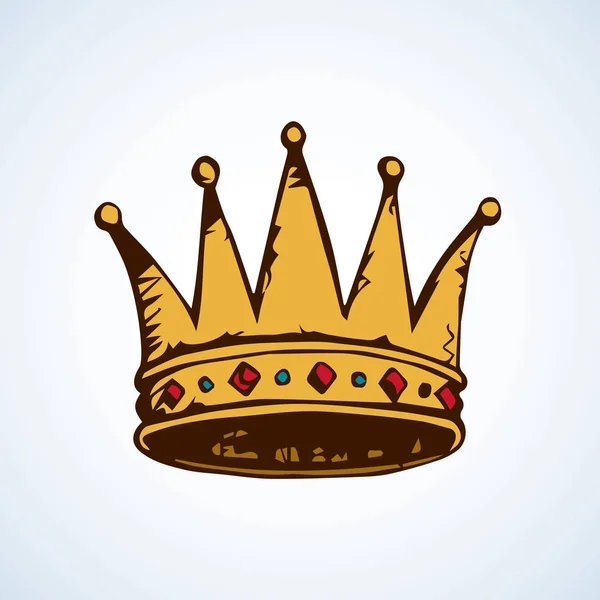 Crown. Dibujo vectorial — Archivo Imágenes Vectoriales