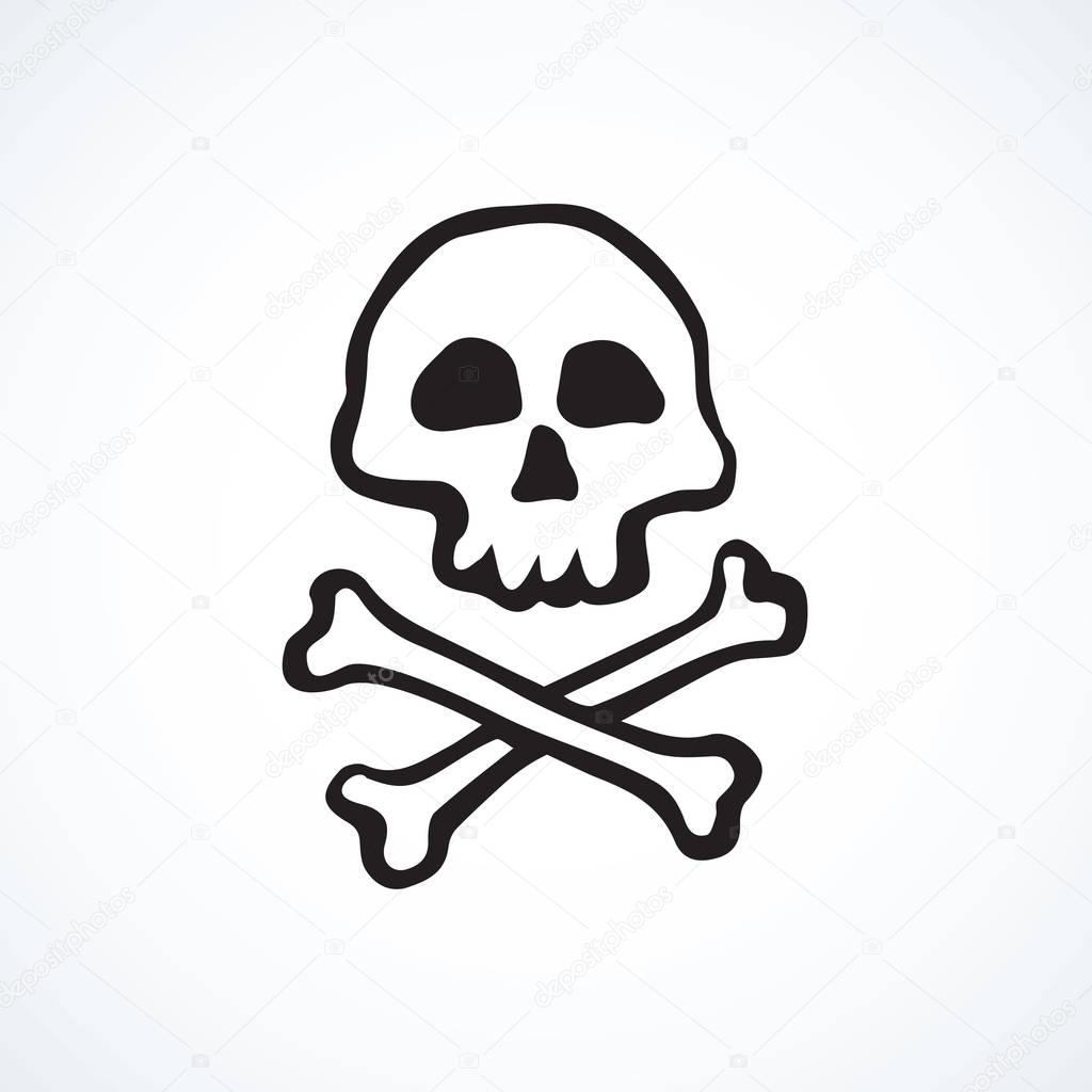 Vector drawing of Skull and Bones