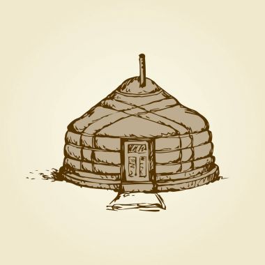 Yurt. Vektör çizim
